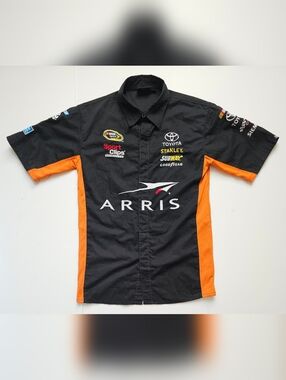 CHASE AUTHENTICS Carl Edwards Short Sleeve Racing Shirt Sm. NASCAR Snap Buttons
